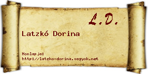 Latzkó Dorina névjegykártya