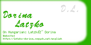 dorina latzko business card